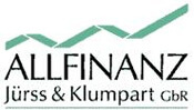 Logo der ALLFINANZ Jürss & Klumpart GbR mit einer grünen, ansteigenden Zickzacklinie darüber.