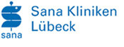 Blaues Logo mit einem stilisierten S-Symbol und dem Text Sana Kliniken Lübeck sowie sana.