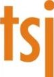 Drei orangefarbene Kleinbuchstaben bilden den Schriftzug tsj auf weißem Hintergrund.