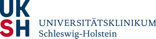 Logo mit dem Schriftzug UKSH und dem Text Universitätsklinikum Schleswig-Holstein.